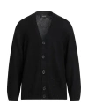 Dsquared2 Man Cardigan Black Size L Alpaca Wool In Black