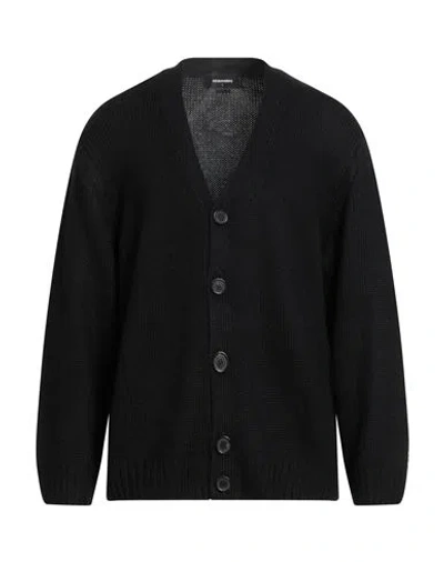 Dsquared2 Man Cardigan Black Size L Alpaca Wool