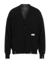 DSQUARED2 DSQUARED2 MAN CARDIGAN BLACK SIZE M VIRGIN WOOL, CASHMERE, POLYESTER