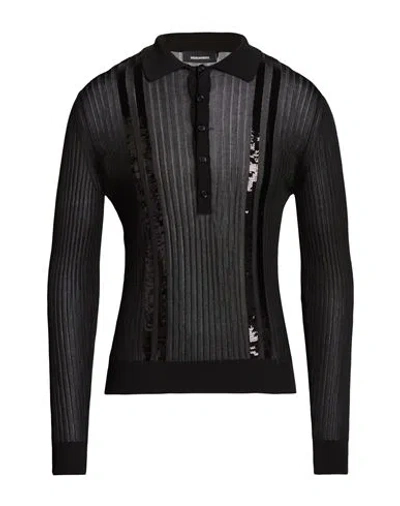 Dsquared2 Man Cardigan Black Size Xxl Viscose