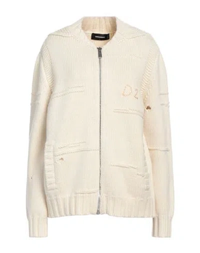 Dsquared2 Man Cardigan Cream Size L Wool In White