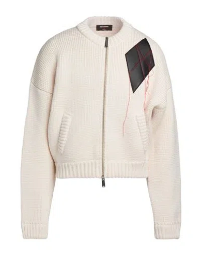 Dsquared2 Man Cardigan Cream Size M Virgin Wool In White