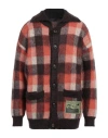 DSQUARED2 DSQUARED2 MAN CARDIGAN DARK BROWN SIZE M WOOL, MOHAIR WOOL, POLYAMIDE