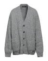 Dsquared2 Man Cardigan Grey Size L Alpaca Wool, Polyamide, Wool In Grey