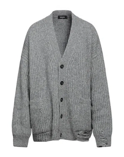 DSQUARED2 DSQUARED2 MAN CARDIGAN GREY SIZE L ALPACA WOOL, POLYAMIDE, WOOL