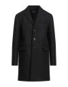 Dsquared2 Single-breasted Midi Coat With Monogram Lining In Black