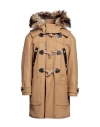 Dsquared2 Man Coat Camel Size 38 Virgin Wool, Polyamide, Elastane In Beige