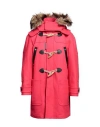 Dsquared2 Man Coat Coral Size 38 Virgin Wool, Polyamide, Elastane In Red