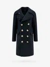 Dsquared2 Navy Blue Double-breasted Coat In Blue