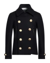 Dsquared2 Man Coat Midnight Blue Size 38 Virgin Wool, Polyamide, Elastane, Cow Leather