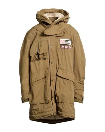 Dsquared2 Man Coat Military Green Size 38 Polyamide