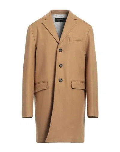 DSQUARED2 DSQUARED2 MAN COAT SAND SIZE 46 VIRGIN WOOL, POLYAMIDE, ELASTANE