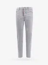 Dsquared2 Cotton Trouser With Back Logo Patch In Gray