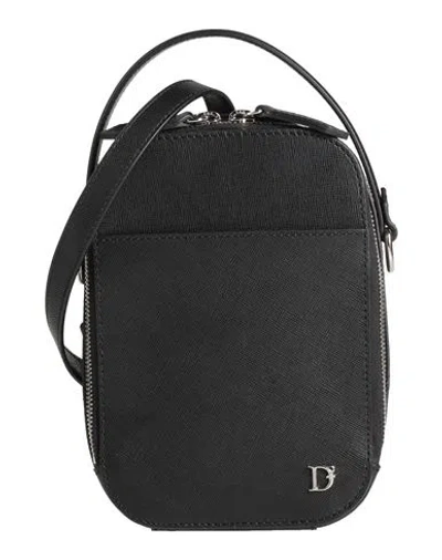Dsquared2 Man Cross-body Bag Black Size - Leather