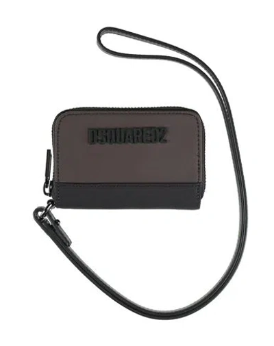Dsquared2 Man Crossbody Wallet Dark Green Size - Textile Fibers