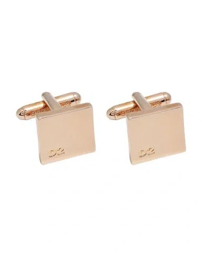 Dsquared2 Man Cufflinks And Tie Clips Platinum Size - Metal In Gold