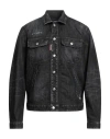 Dsquared2 'boxy Denim Jacket With Distressing' In Black