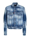 Dsquared2 Man Denim Outerwear Blue Size L Cotton In Blue