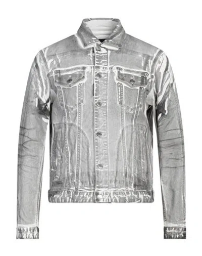 DSQUARED2 DSQUARED2 MAN DENIM OUTERWEAR GREY SIZE 46 COTTON, ELASTANE