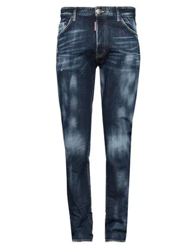Dsquared2 Man Jeans Blue Size 34 Cotton, Elastane