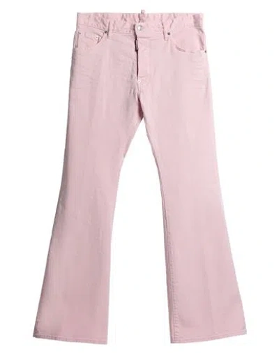 Dsquared2 Man Jeans Light Pink Size 32 Cotton, Elastane