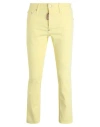 Dsquared2 Man Denim Pants Yellow Size 30 Cotton, Elastane