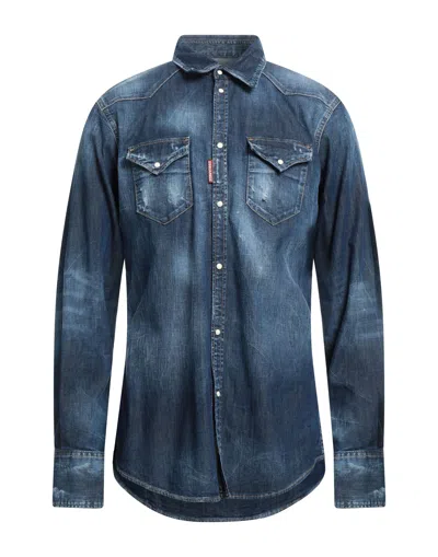 Dsquared2 Denim Shirts In Blue