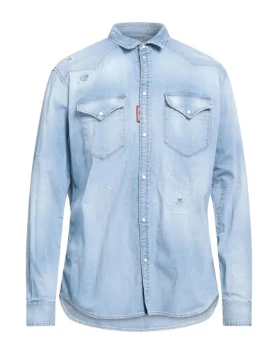 Dsquared2 Denim Shirts In Blue