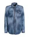 Dsquared2 Denim Shirt In Blue