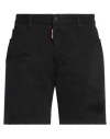 Dsquared2 Man Denim Shorts Black Size 34 Cotton, Elastane