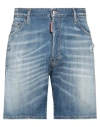 Dsquared2 Man Denim Shorts Blue Size 36 Cotton, Elastane In Blue
