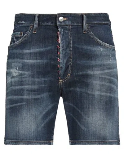 Dsquared2 Man Denim Shorts Blue Size 38 Cotton, Elastane, Polyester