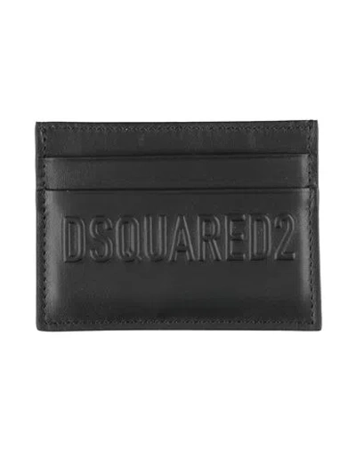 Dsquared2 Man Document Holder Black Size - Leather