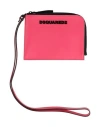 Dsquared2 Man Document Holder Fuchsia Size - Leather In Pink