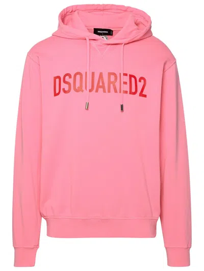 DSQUARED2 DSQUARED2 PINK COTTON HOODIE MAN