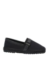 Dsquared2 Man Espadrilles Black Size 12 Leather In Black