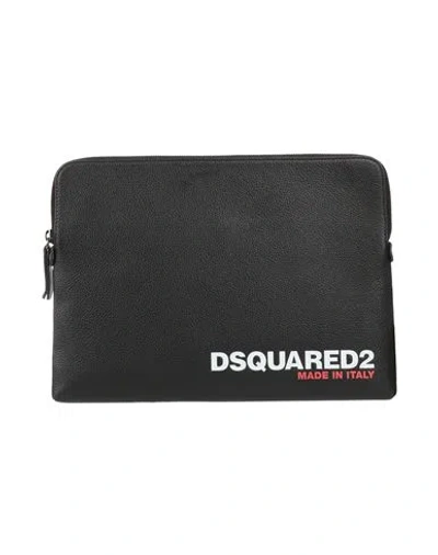 Dsquared2 Man Handbag Black Size - Leather