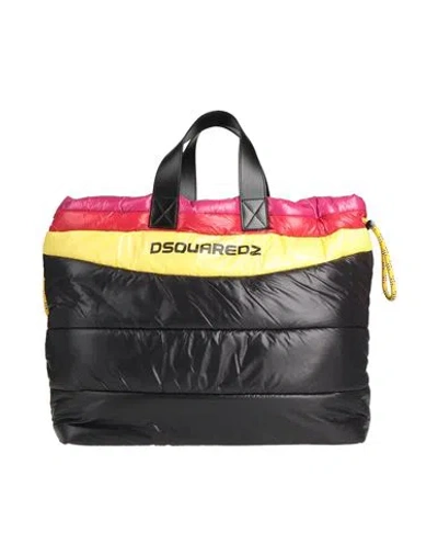Dsquared2 Man Handbag Black Size - Textile Fibers
