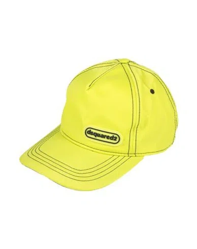 Dsquared2 Man Hat Acid Green Size Onesize Nylon