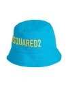 Dsquared2 Man Hat Azure Size M Cotton In Blue