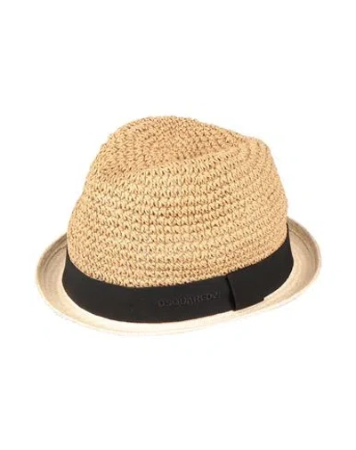 Dsquared2 Man Hat Beige Size L Cellulose