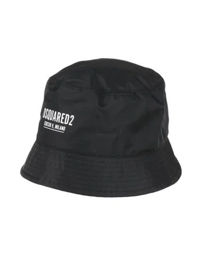 Dsquared2 Man Hat Black Size M Polyamide