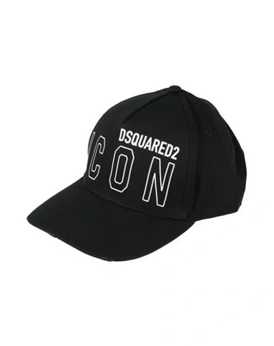 Dsquared2 Man Hat Black Size Onesize Cotton In Black