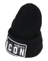 Dsquared2 Man Hat Black Size Onesize Wool In Black