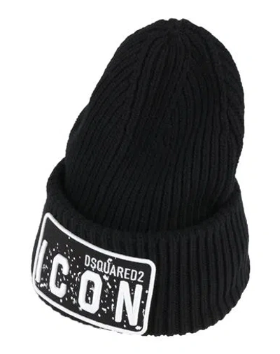 Dsquared2 Man Hat Black Size Onesize Wool
