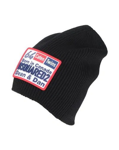 Dsquared2 Man Hat Black Size Onesize Wool