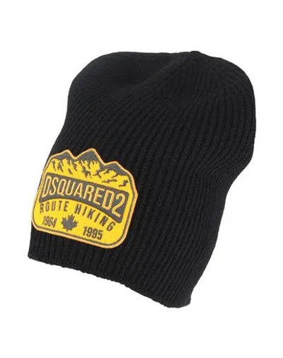 Dsquared2 Man Hat Black Size Onesize Wool