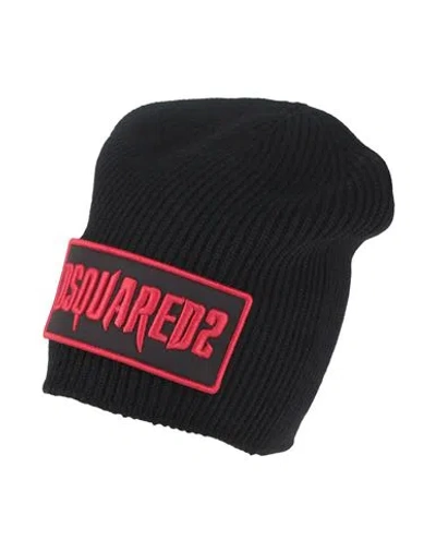 Dsquared2 Man Hat Black Size Onesize Wool
