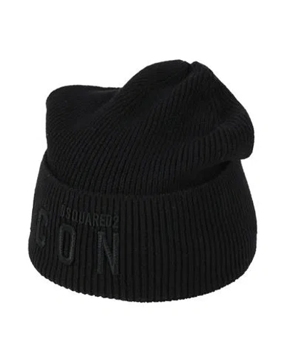 Dsquared2 Man Hat Black Size Onesize Wool