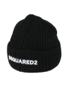 Dsquared2 Man Hat Black Size Onesize Wool, Viscose, Polyamide, Cashmere In Black